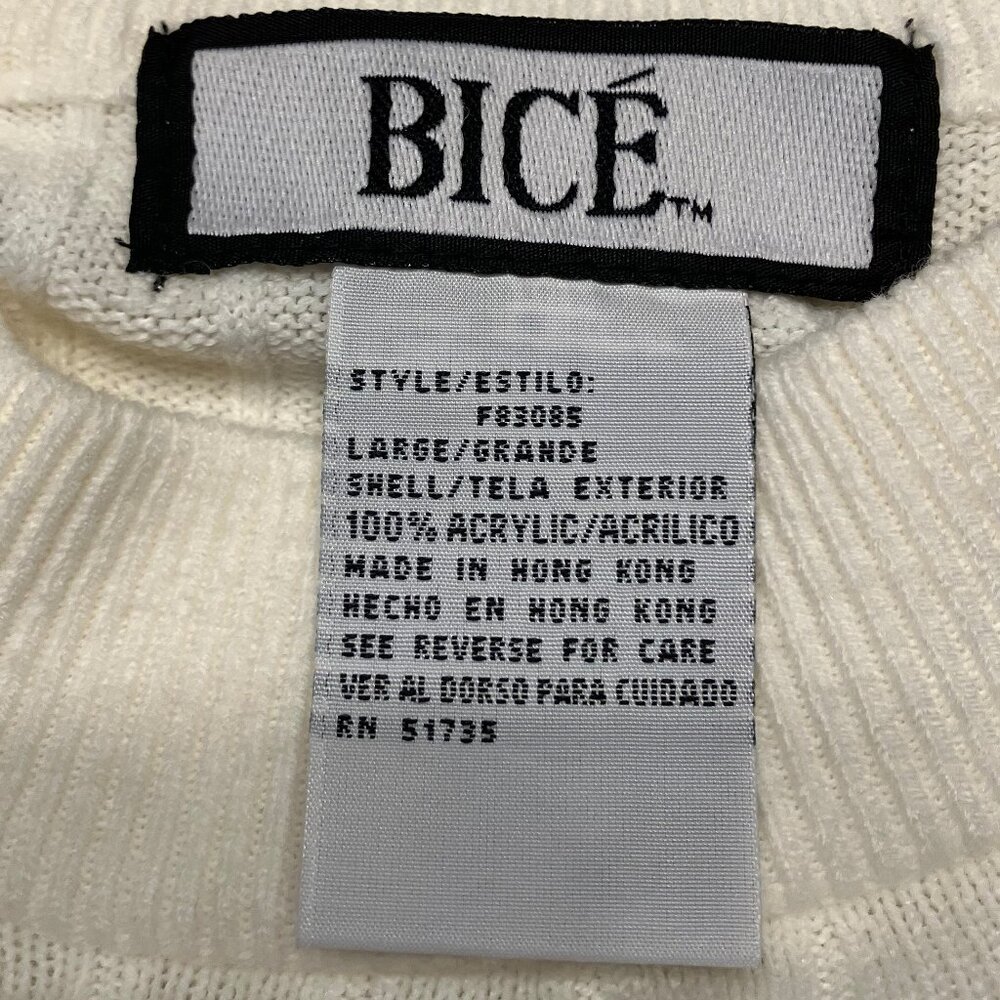NWOT Bice Moch Turtleneck Ribbed Ivory Sweater Large🙂 - Picture 2 of 8